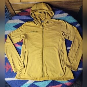 Arc'teryx Kyanite LT Hoody Womens Large Fleece Lined Zip Up Shirt Jacket Mustard